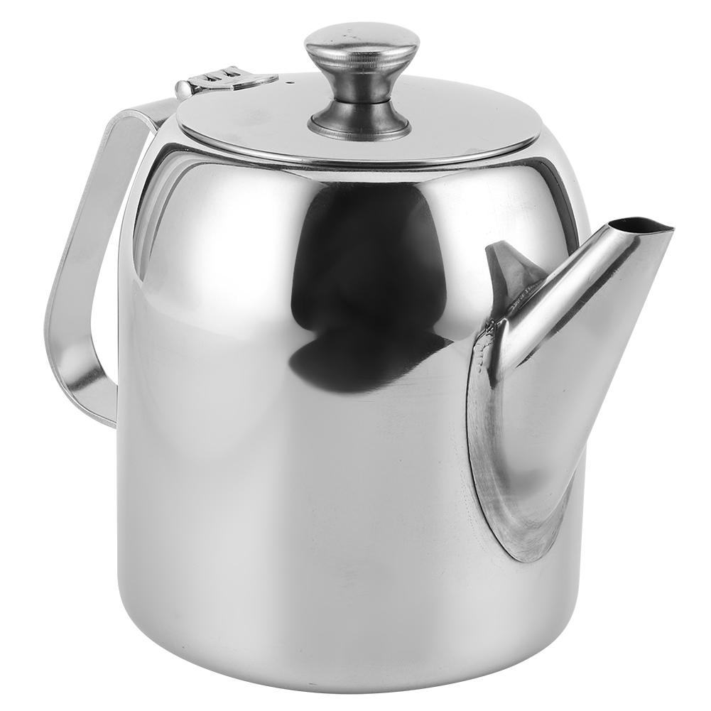 Coffee Pot Teapot Stainless Steel Kettle Cold Water Jug Short Spout for Hotel Restaurant32oz(Approx. 850ml)