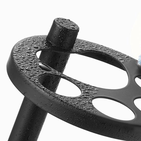 Toothbrush Toothpaste Holder Stainless Steel Construction Heavy Anti-Slip Base Open Design Toothbrush Rack with 4 Slots Design