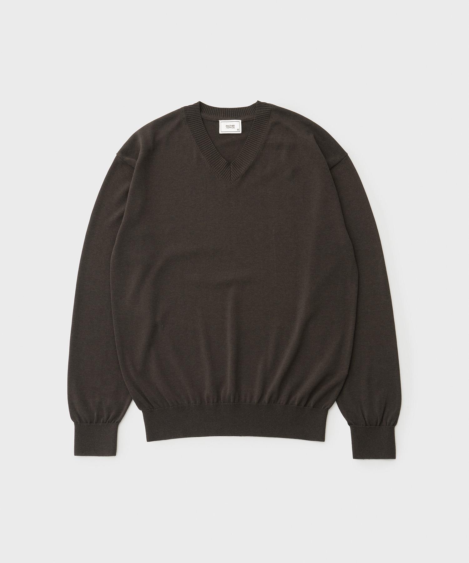 Another Office Current Silk V-Neck Knit (Pewter) Pewter/01