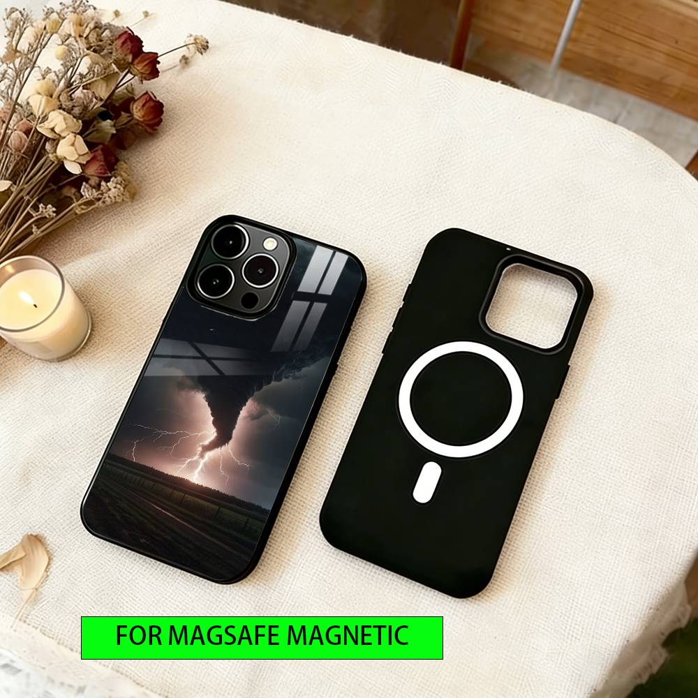 Natural Disasters Phone Case For iPhone17,16,15,14,13,12,11 Plus,Pro Magnetic For Magsafe Wireless Charging