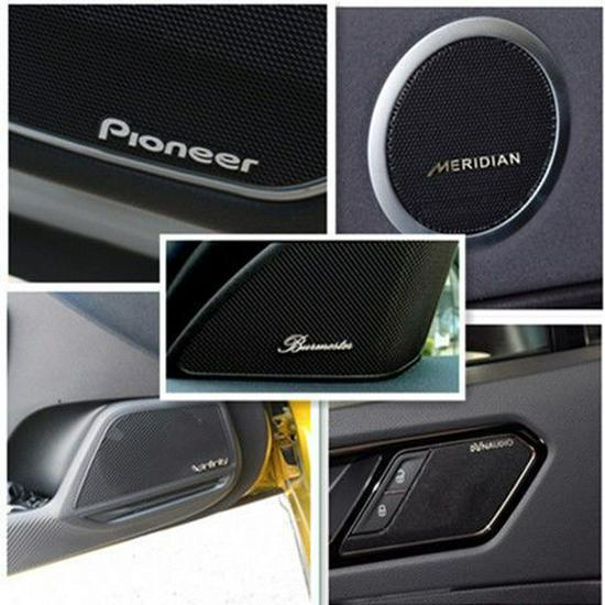 Dekorative Metallaufkleber für Auto-Audio-Lautsprecher von Bose, Harman Kardon, JBL.
