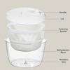 Plastic Manual Salad Spinner Large Capacity Lettuce Spinner Vegetable Washer Dryer  Fruit Drying