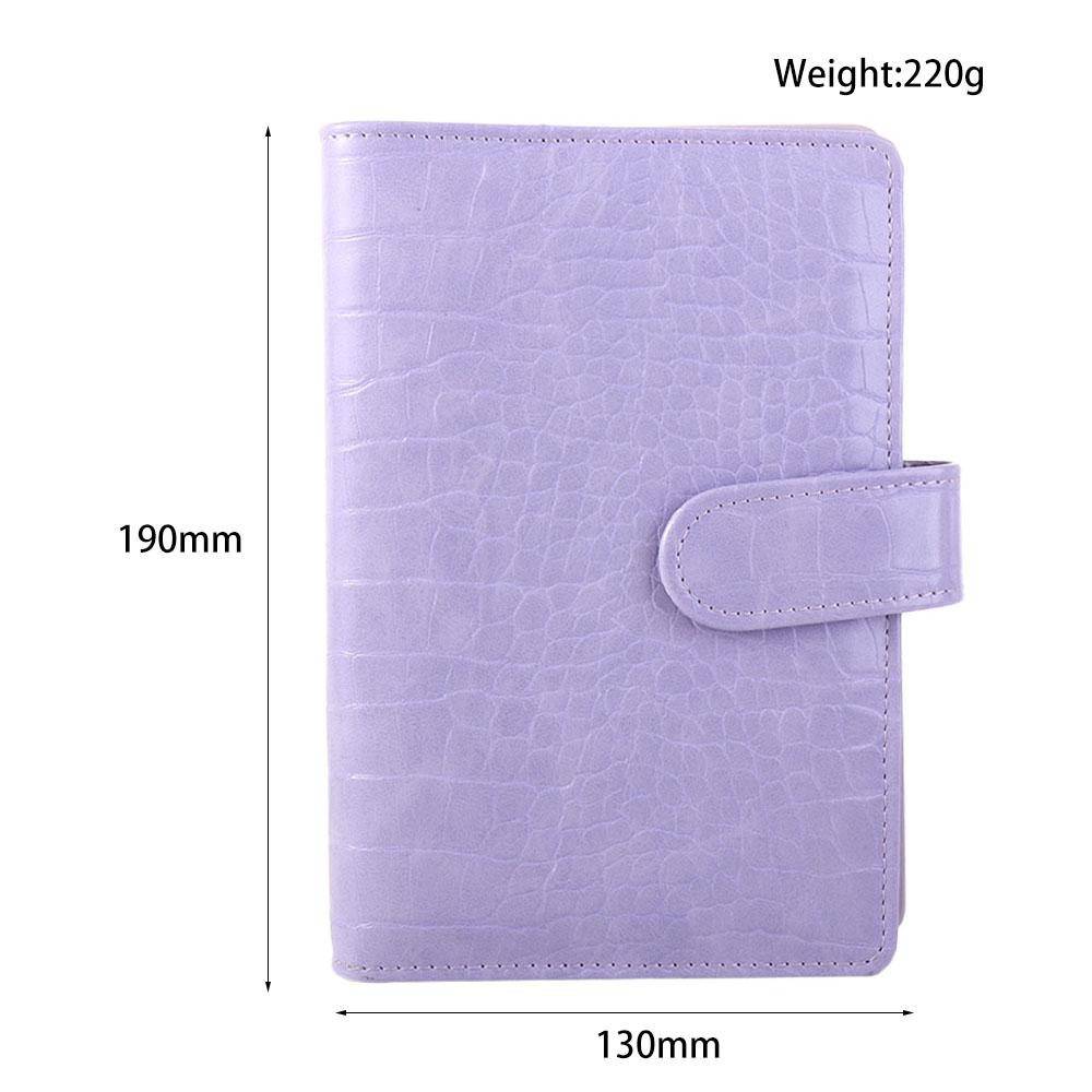 Ring Binder 6 Ring Crocodile Pattern Loose-Leaf Cover Notepad Cover Notebook Cover Binder Cover