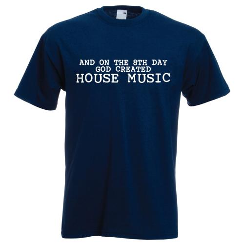 And On The 8th Day God Created House TShirt Music Dj Club Festival Rave Vinyl 2XL