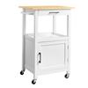 VEVOR Kitchen Island Cart with Single Door Cabinet, Mobile Carts with Drawer, Towel Rack, Hooks, Portable Table on Swivel Wheels
