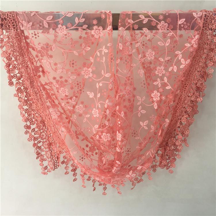 New Elegant Lace Scarf Hollow Out Embroidery Foulard Bandana Solid Color Triangular Scarf Thin Vintage Handkerchiefs Hair Woman