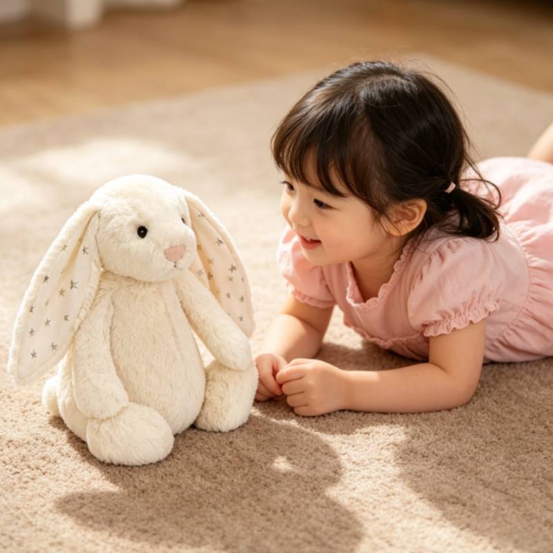 Jc Plush Rabbit Toy With Starry Ears For Kids Gift And Collection