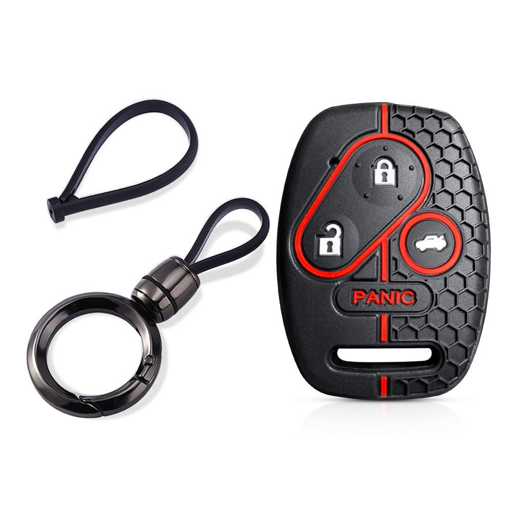 For Honda CRV SRV FRV Fit Civic Accord Jazz For Acura CSX Silicone Key Case Fob Accessories Holder Key Cover Shell