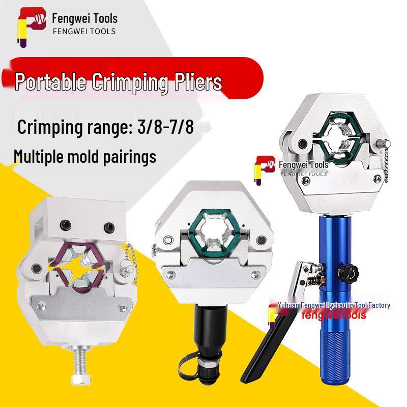 

Yuhuan Portable Manual Hydraulic Crimping Tool for Automotive Air Conditioning Hoses 7842 Split (Without Pump)