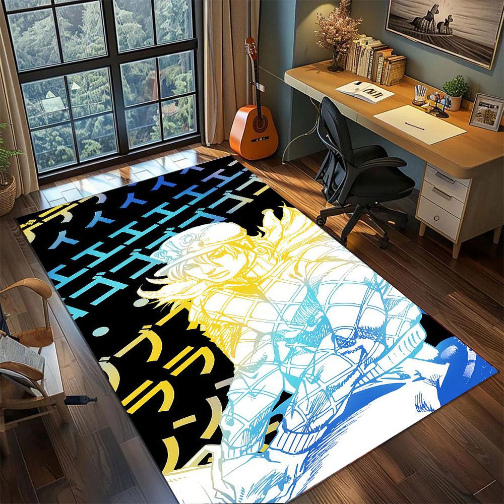 JoJo Stardust Crusaders Carpet for Living Room Bedroom Home Decor Cool Movie Mat Play Floor Mat