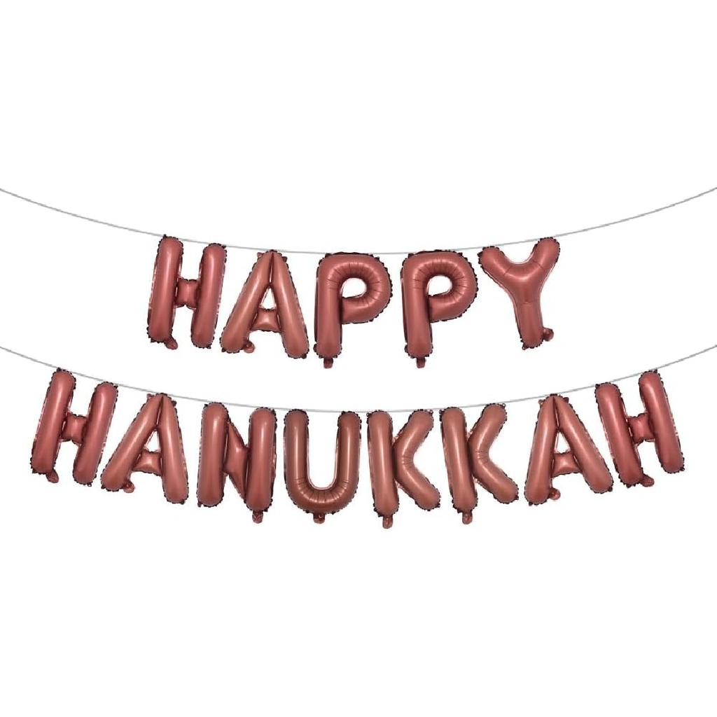 Happy Hanukkah Banner Hanukkah Party Decorations Chanukah Festival Garland Party Supplies for Fireplace Mantle, Happy Chanukah 16 inch Multicolor