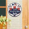 Fourth of July Patriotic Metal Wall Art Home Decor Outdoor Indoor American Flag Gift