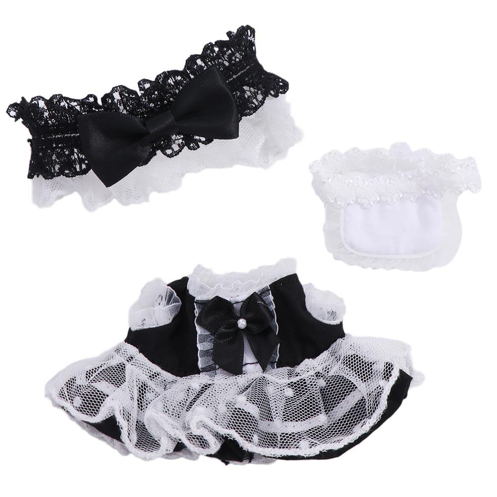 

Headwear 10cm Cotton Doll Clothes Maid Dress Idol Dolls Dress Doll Accessories 1 set