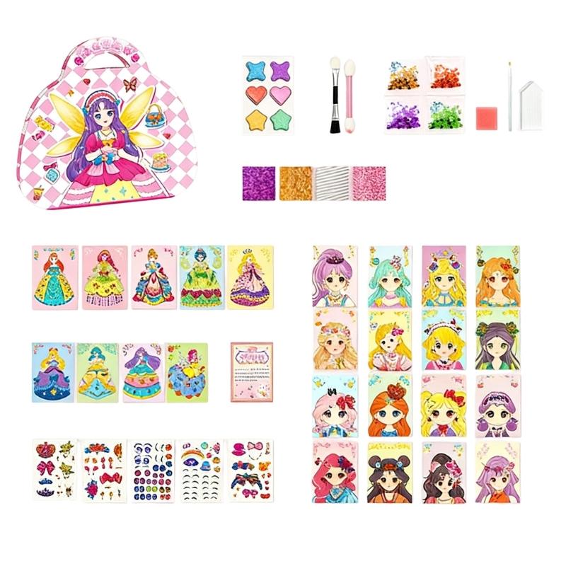 Magical Princess Makeup Sticker Set Cosmetic Toy For Kids Educational Drawing And Coloring Craft Activity Girls Gift