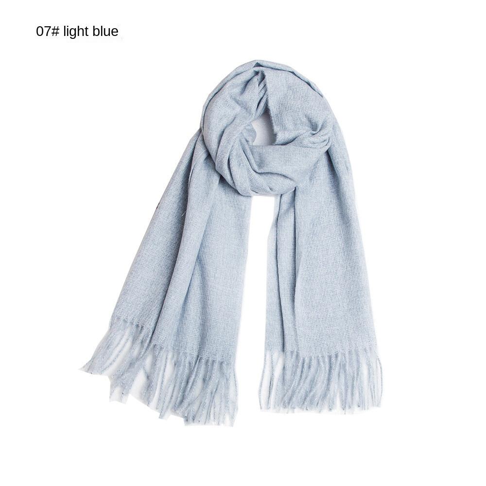 Toamnă Iarnă Culoare Solidă Eșarfă cu franjuri lungi Sal gros de damă
