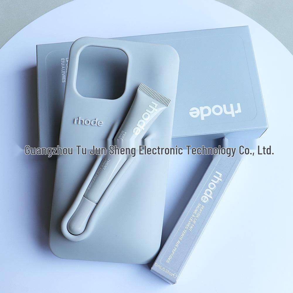 RHODE Lippenstift Lipgloss Handyhülle Set für iPhone 14/15/16 Pro Max