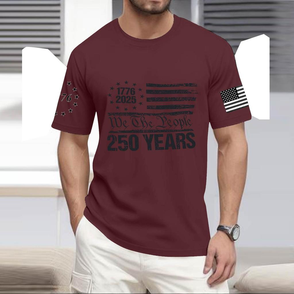 Men's Casual Round Neck Lightweight Short-Sleeve Top
