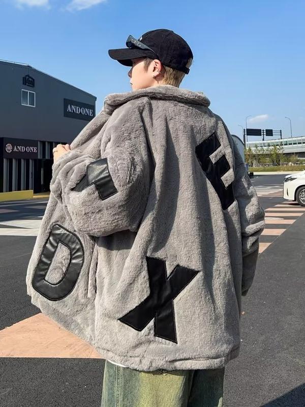 2023 Unisex Lambswool Jacket: Warm, Loose, Thickened Cotton Coat for Autumn & Winter