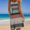 Women's Beach Dress Mini Dress  Horizontal Stripes  Print Casual Modern Dress Sleeveless Loose Fit Outdoor Daily Summer