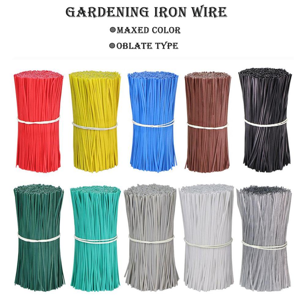 

100 шт. садівництво кабельні стяжки багаторазові ПВХ пластикові оцинковані залізні дротяні твіст краватки квітка рослина скелелазіння багатофункціональні виправити струни 8CM