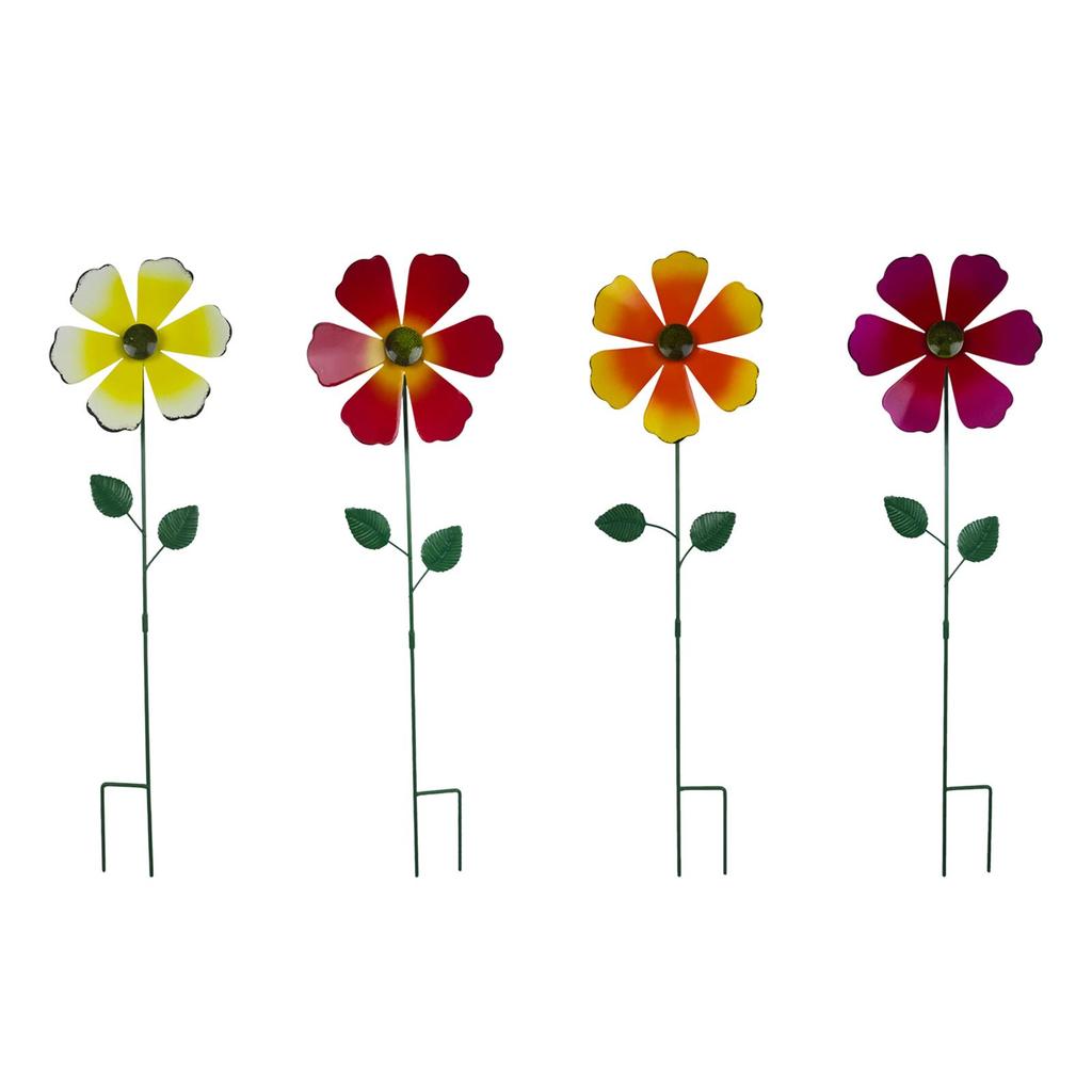 Pinwheels Metal Flower Decorative Garden Stake, Outdoor Garden Decor, Decorative ,Garden Stake for Lawn ,Patio ,Porch ,Garage