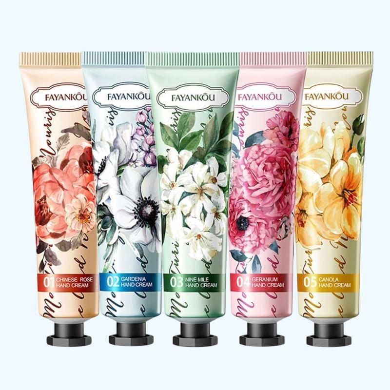 FAYANKOU - Feuchtigkeitsspendende Glatte Blumen-Handcreme - 5 Sorten