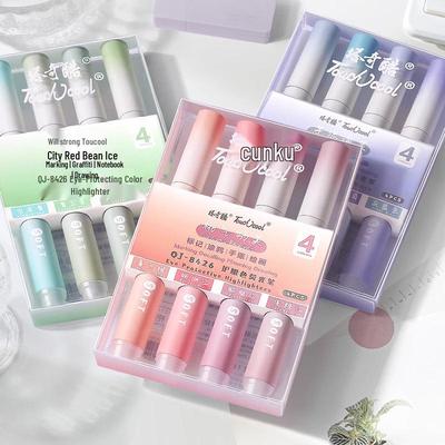Macaron Multicolor Eye-Friendly Highlighter Set for Students and Notebooks
