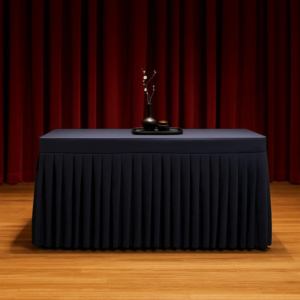 Solid Color Rectangle Table Skirts Soft Elastic Table Cloth Banquet Tablecloth  Banquet