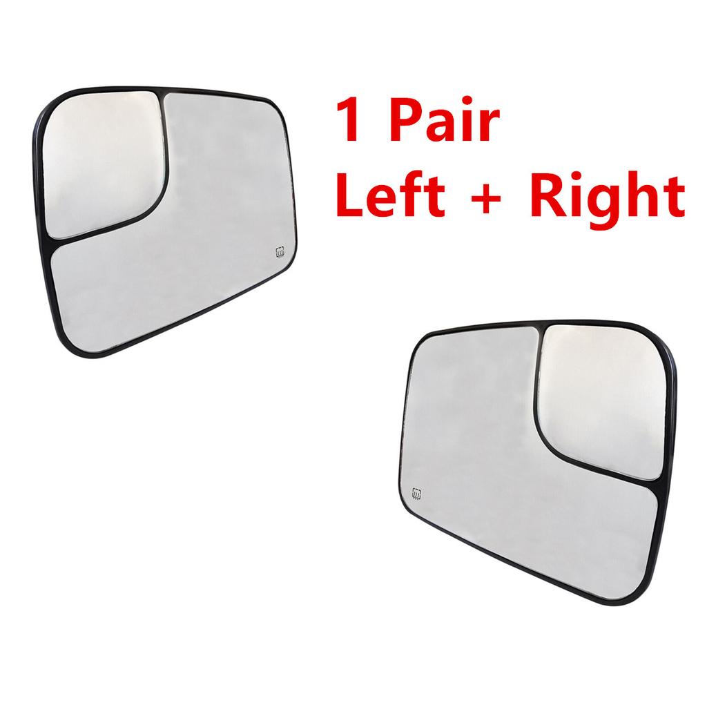 Pair Driver Passenger Side Power Heated Towing Mirror Glass For 05-09 Dodge Ram 1500 2500 3500