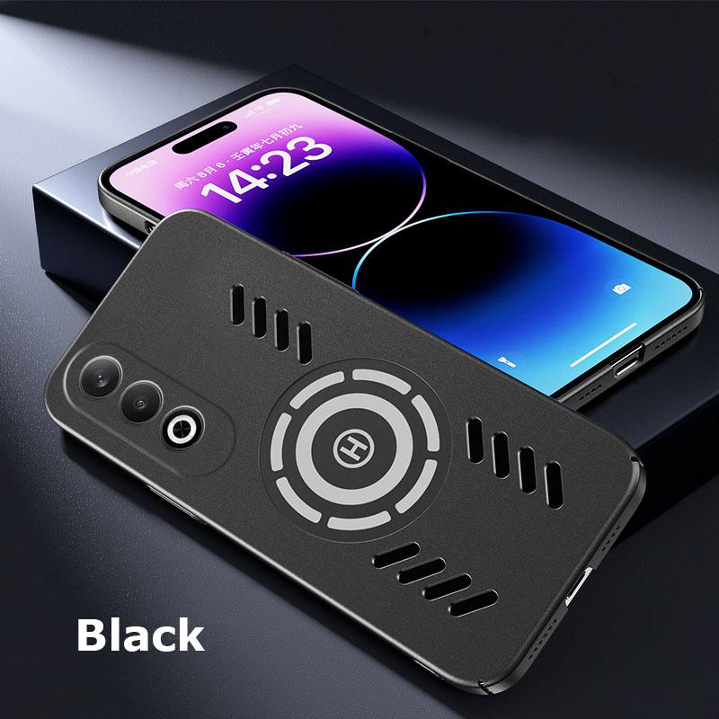 

Для Oppo K12 Plus Чехол из ПК с матовым покрытием, имитирующим текстуру камня, с магнитной системой отвода тепла, защитой от отпечатков пальцев и дышащей охлаждающей крышкой-накладкой K12 Plus