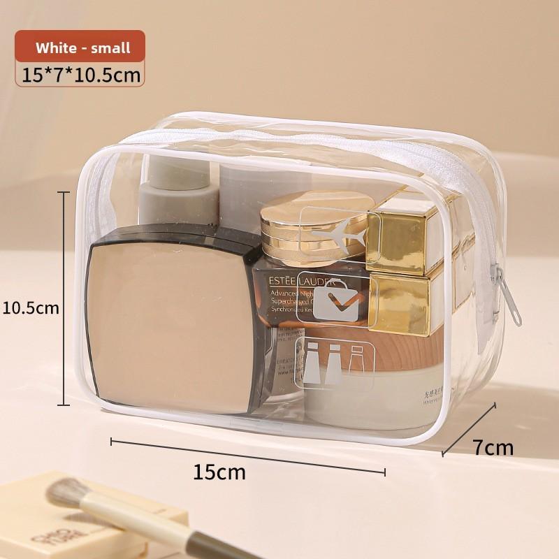 Modern Minimalist Pvc Travel Toiletry Bag With Large Capacity For Cosmetic And Bathroom Storage