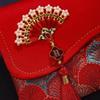 Traditional Red Envelope Best Wishes with Tassel Money Pocket Embroidery Details Handmade Brocade Bag Traditional Gift