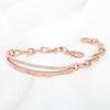 Edge 14Kgp Bangle Chain Rose Gold Bracelet Jr318
