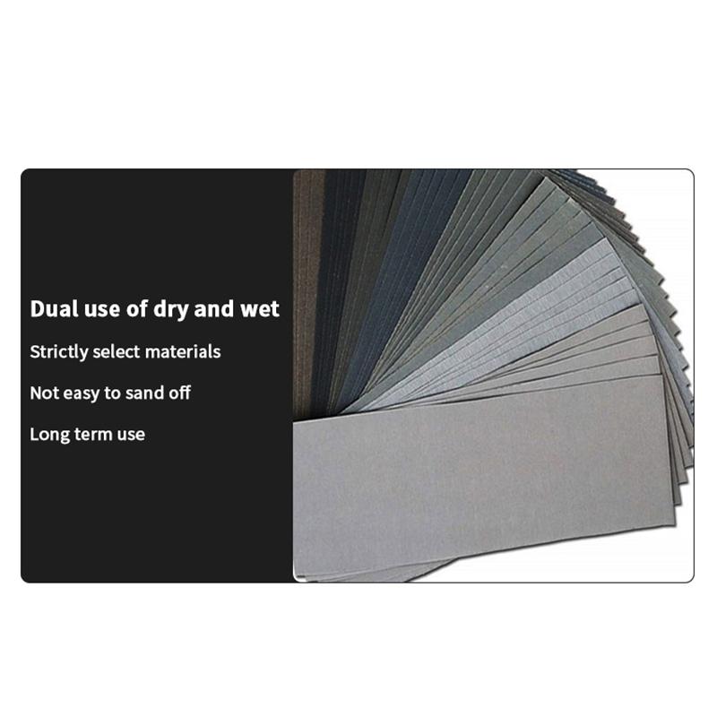 5/6/8/10/18/24Pcs Sandpaper 2000 2500 3000 5000 7000 Mixed Grits Sand Paper Water/Dry Sanding Paper Abrasive Tool