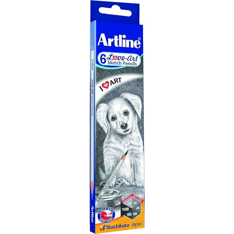 

Artline Love Art Ultra Dark Sketch Pencil Set|Lightweight With Comfortable Grip|Pencil Set For Drawing|Shading|Safe Penc 112 чёрный