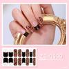 Nail Polish Sticker Self-Adhesive Nail Sticker Manicure Sticker Full Nail Wraps Waterproof Nail Strips with Nail File