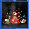 Festlicher Schneemann & Weihnachtsmann Glas Tür Wandaufkleber - Selbstklebende Weihnachtsdekoration