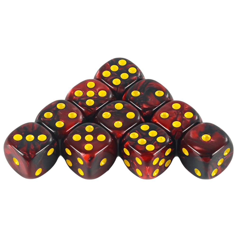 Mix Color Effect 12mm D6 Cube Playing for Gambling Board Game,Tabletop Game, Games Poker Dice