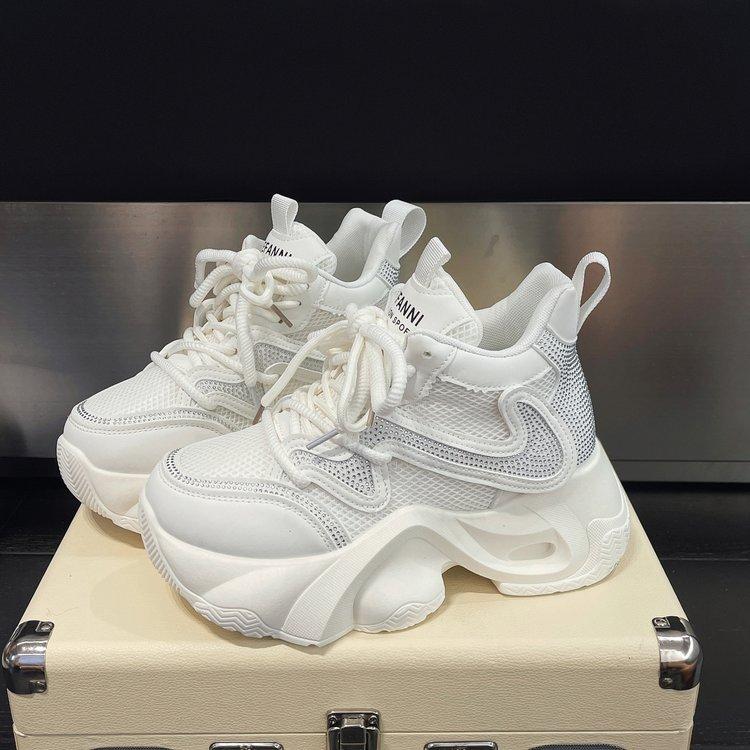 

Thick-soled new popular dad shoes women s 2025 autumn easy to wear not tired feet versatile casual sports shoes women 35 белый