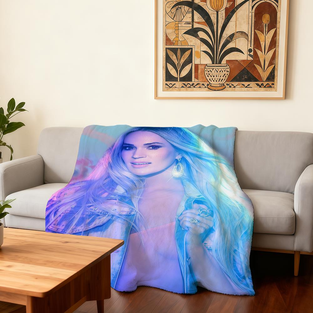 Singer C-Carrie Underwood Blanket Super Warm Comfortable Plush Throw Blanket Child Home Sofa Bedroom Gift