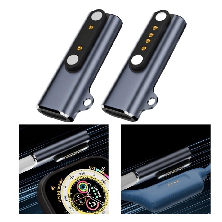 Lightweight Magnetic Charging Adapter Converter Type C Interfaces Easy Efficient Connection for Kids Children Smartwatch