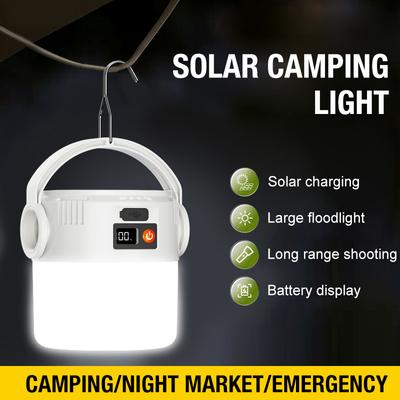 Neues Solarbetriebenes Wiederaufladbares Lithiumbatterie Zelt Multifunktionale Handheld Langstrecken Outdoor Retro Camping Licht Atmosphäre