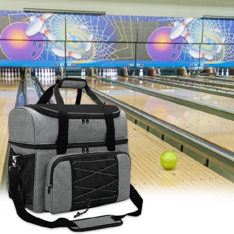 Bowling Tote for Carrier Handbag with Padded Divider for Balls and Bowling Shoes