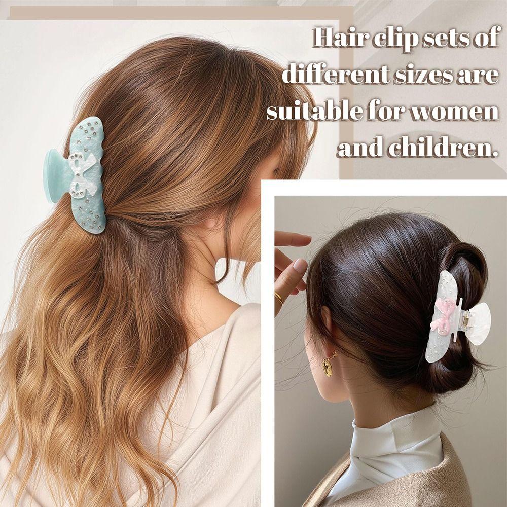 Acrylic Strong Hold Claw Clips Bow Hair Clips New Hair Claw Clips  for Women
