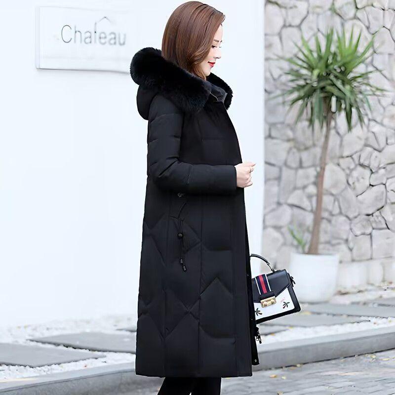Fashionable Long Down Cotton-padded Jacket, Slimming and Form-fitting Cotton-padded Jacket for Women Winter