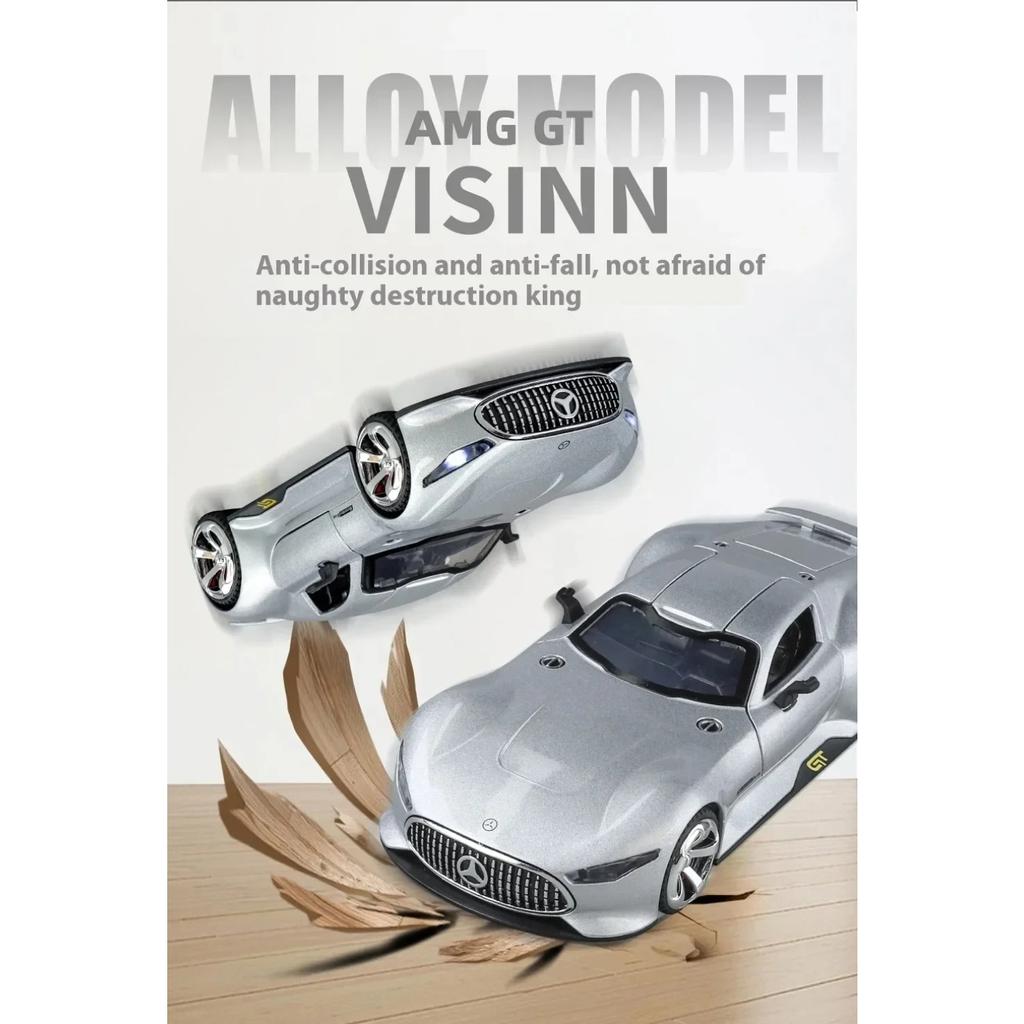 1/32 Mercedes-Benz AMG Vision GT Alloy Model Car Toy Diecasts Metal Casting Sound and Light Car Toys for Children Vehicle