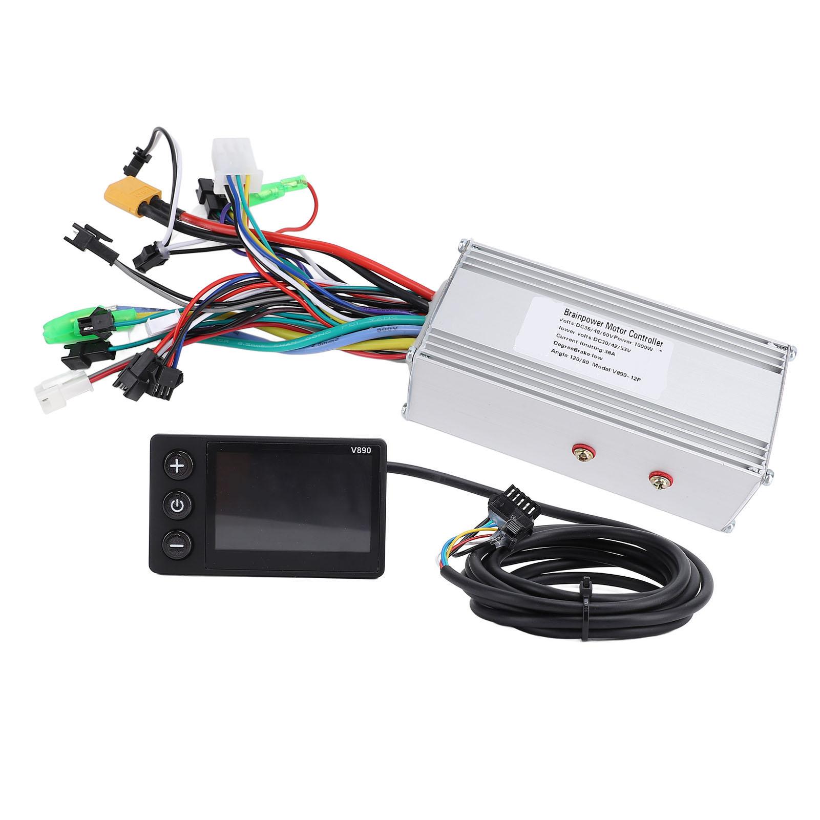 

36V 48V 60V 1000W 38A 3-режимний безщітковий контролер синусоїди 5540 з РК-дисплеєм V890