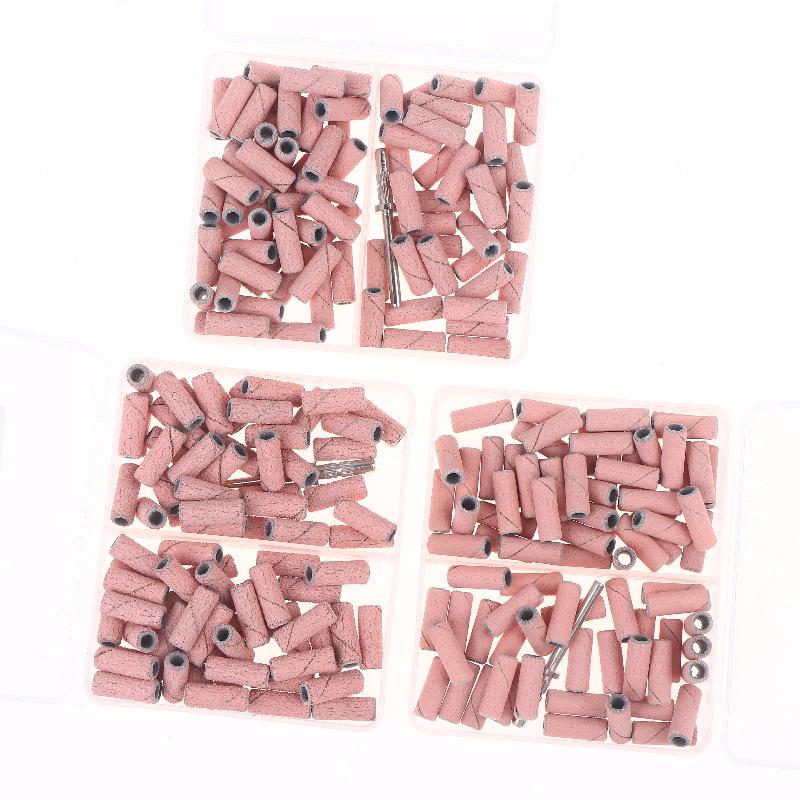 3.1Mm 80Pcs Mini Nail Sanding Bands Electric Machine Nail Drill Bits Acrylic Polish Remover Files Nails Accessory Tool