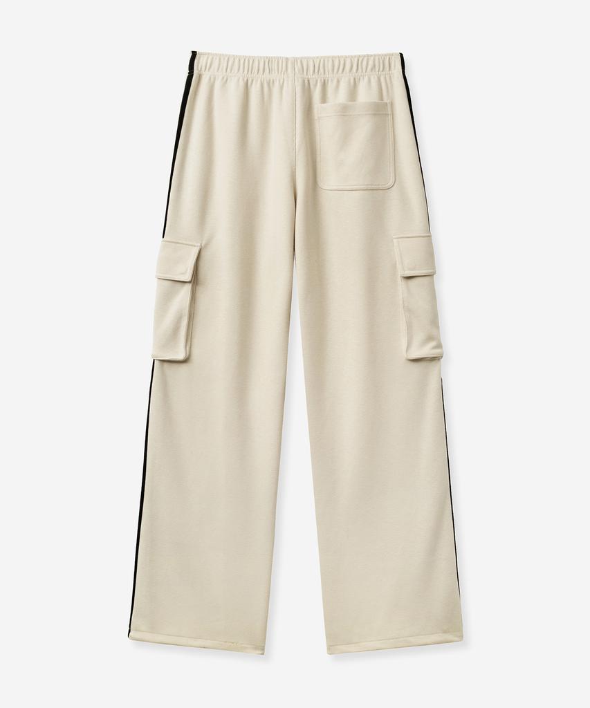 SATUR Rawton Piping Cargo Track Pants Cream