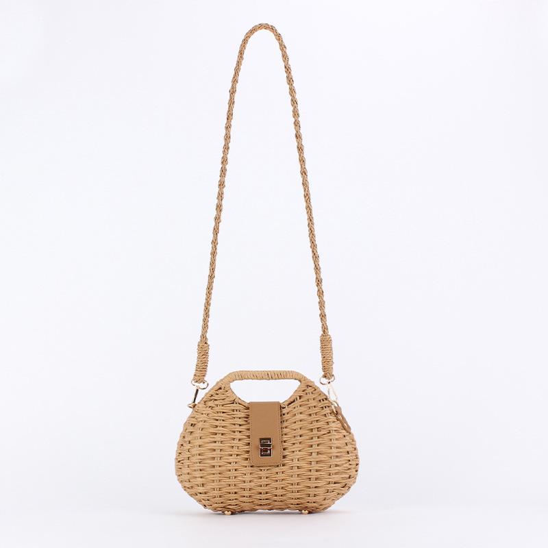 Versatile Handmade Korean Style Women's Straw Crossbody Shoulder Bag